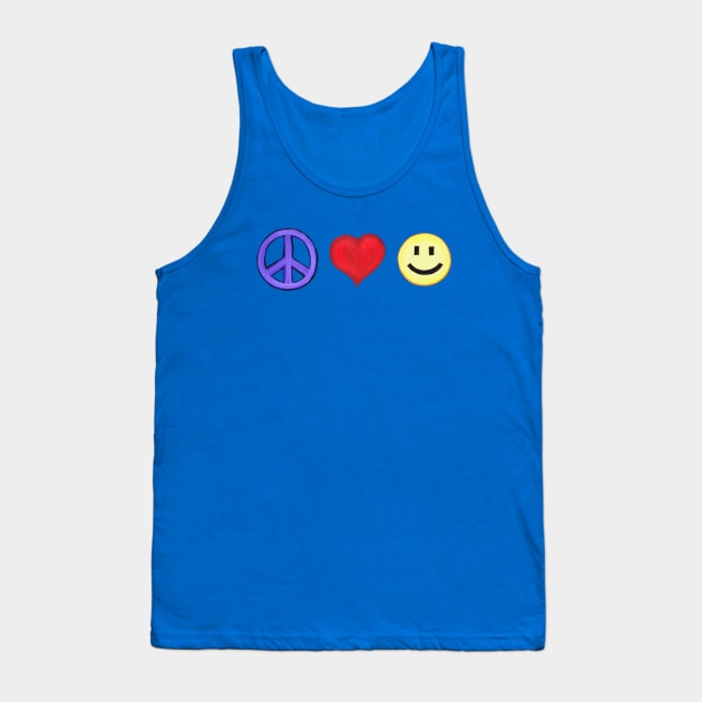 Peace Love Happiness Attire Tank Top by realartisbetter